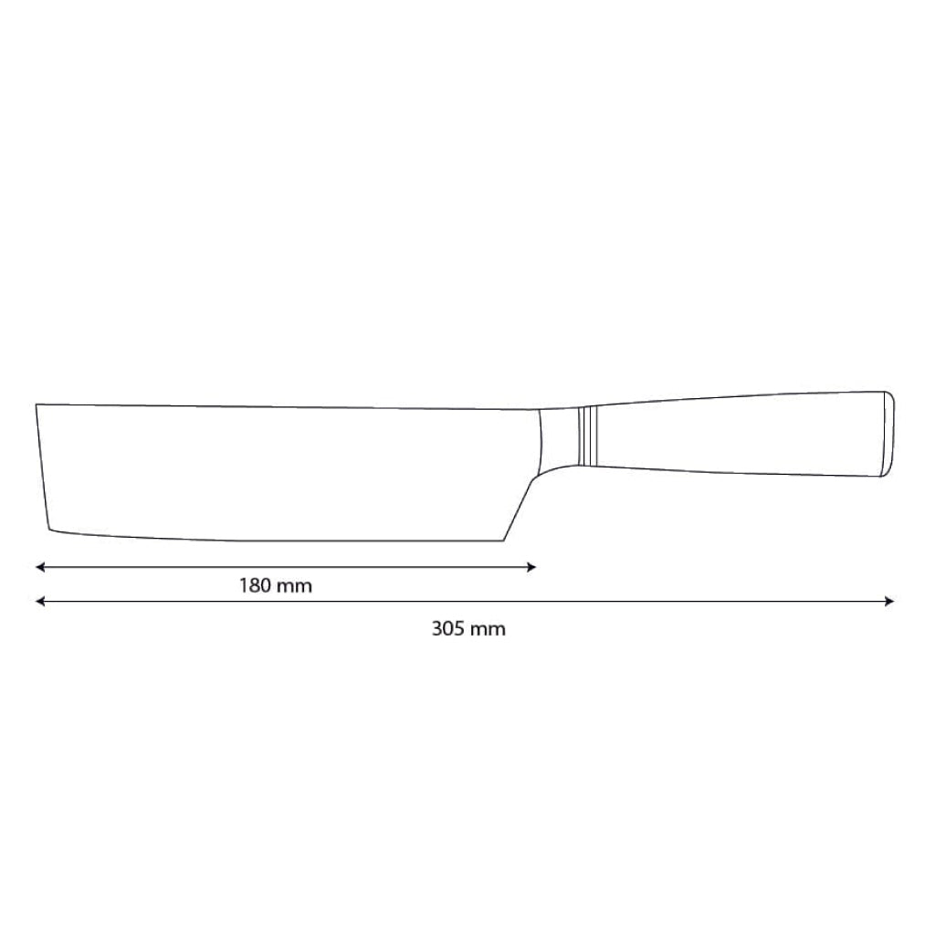 Shinrai Knives - Micarta Juwelen Damaskus Nakiri 18 cm