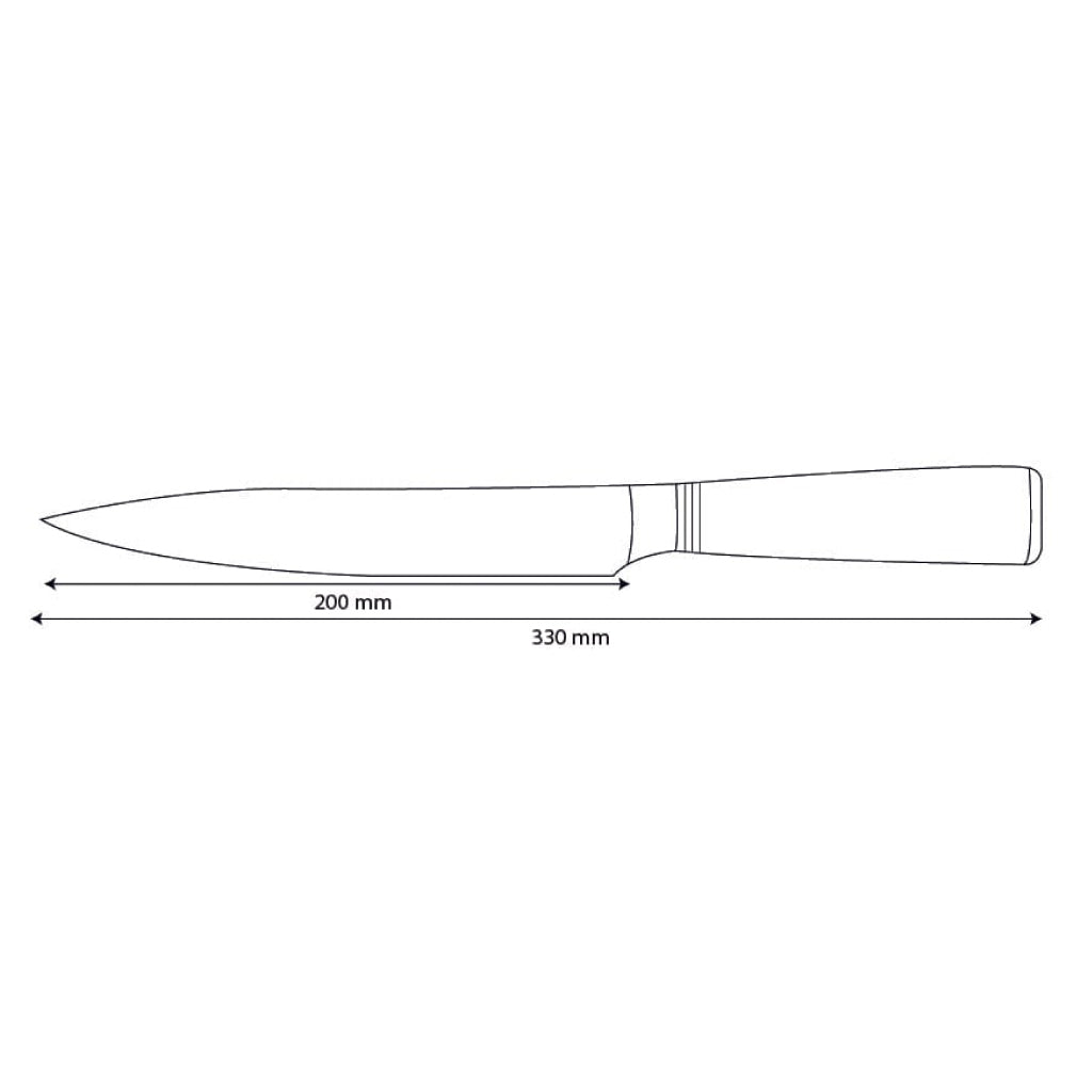 Shinrai Knives - Micarta Jewels - Damast-Fleischmesser 20 cm