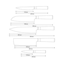 Shinrai Knives - Hammerschlag Damast BR 5-tlg. Messerset