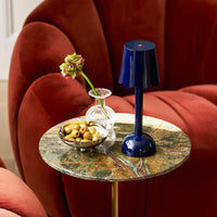 Lampe de table LED Addison Ross - Modèle Scallop - Bleu marine - 28 cm