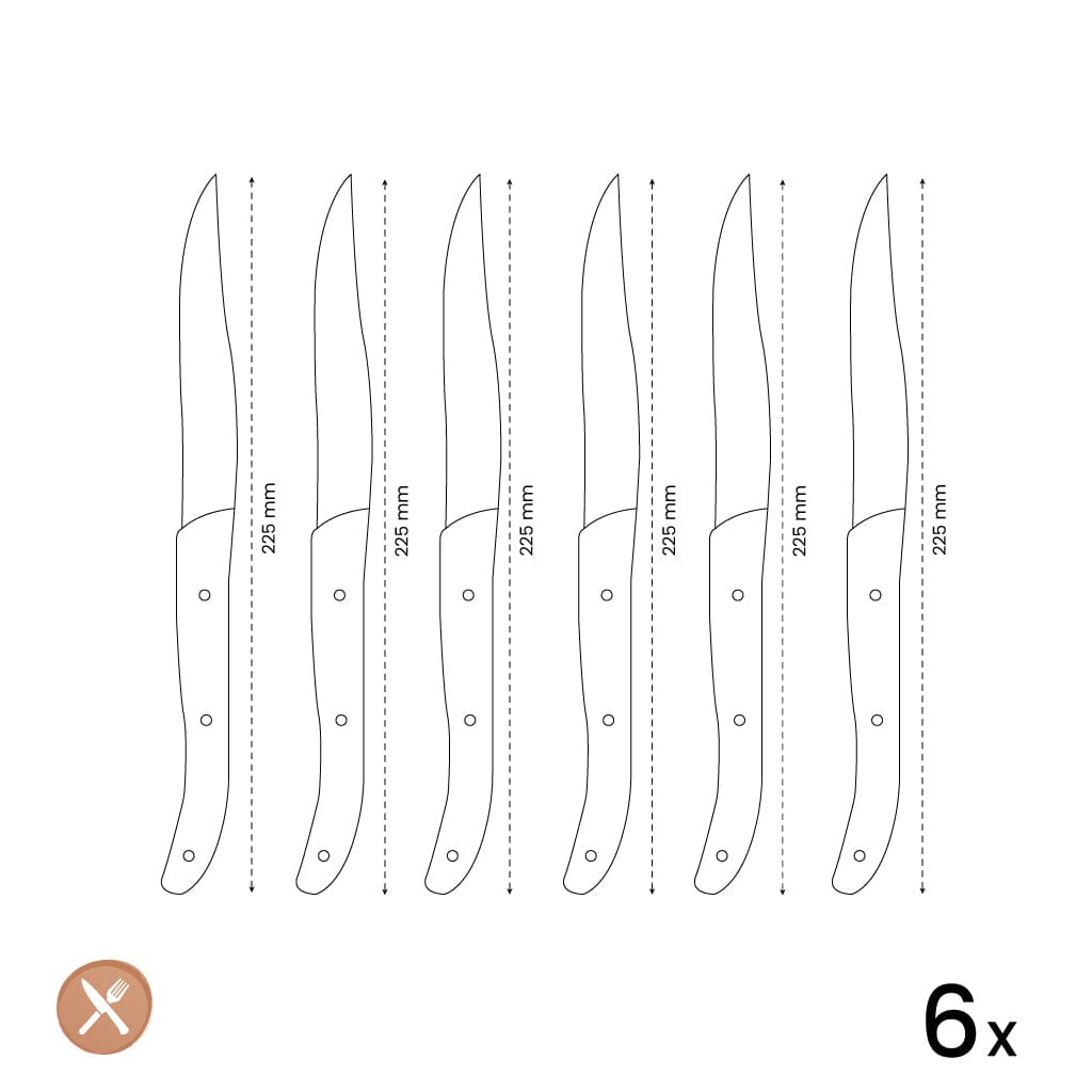 Amefa - Sky Lag 6 Steakmessen - Rood Steakmessen Amefa