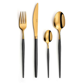 Amefa - Ménagère Soprano 16 pcs noir/or dans une boîte Trend Bezig met laden...