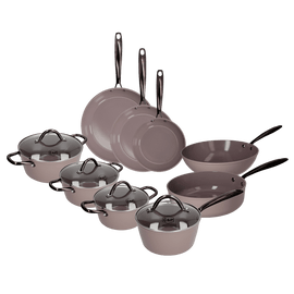 Cook & Pan - Taupe of Mind Pfannenset 9-teilig Cook & Pan - Taupe of Mind Pannenset 9-delig Pannenset Cook & Pan
