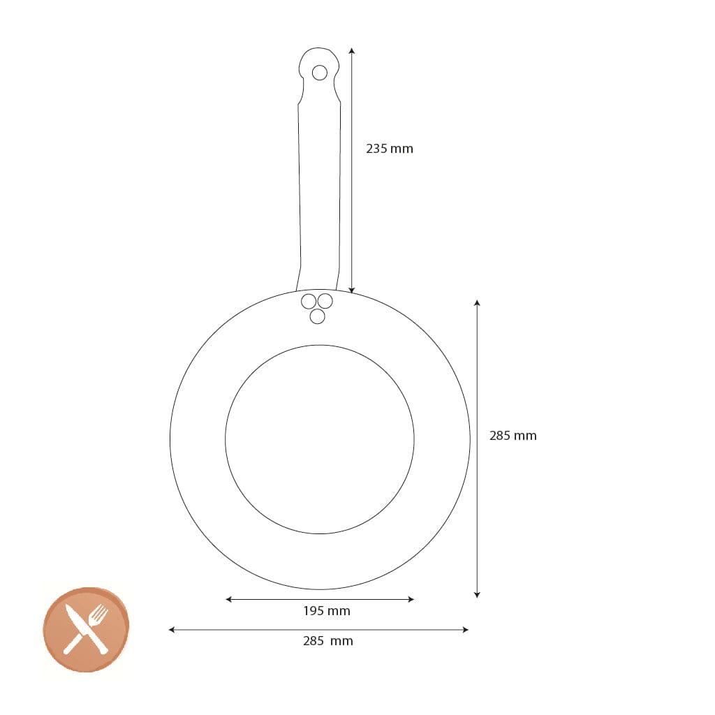 Poêle à frire minérale DeBuyer B 28 cm