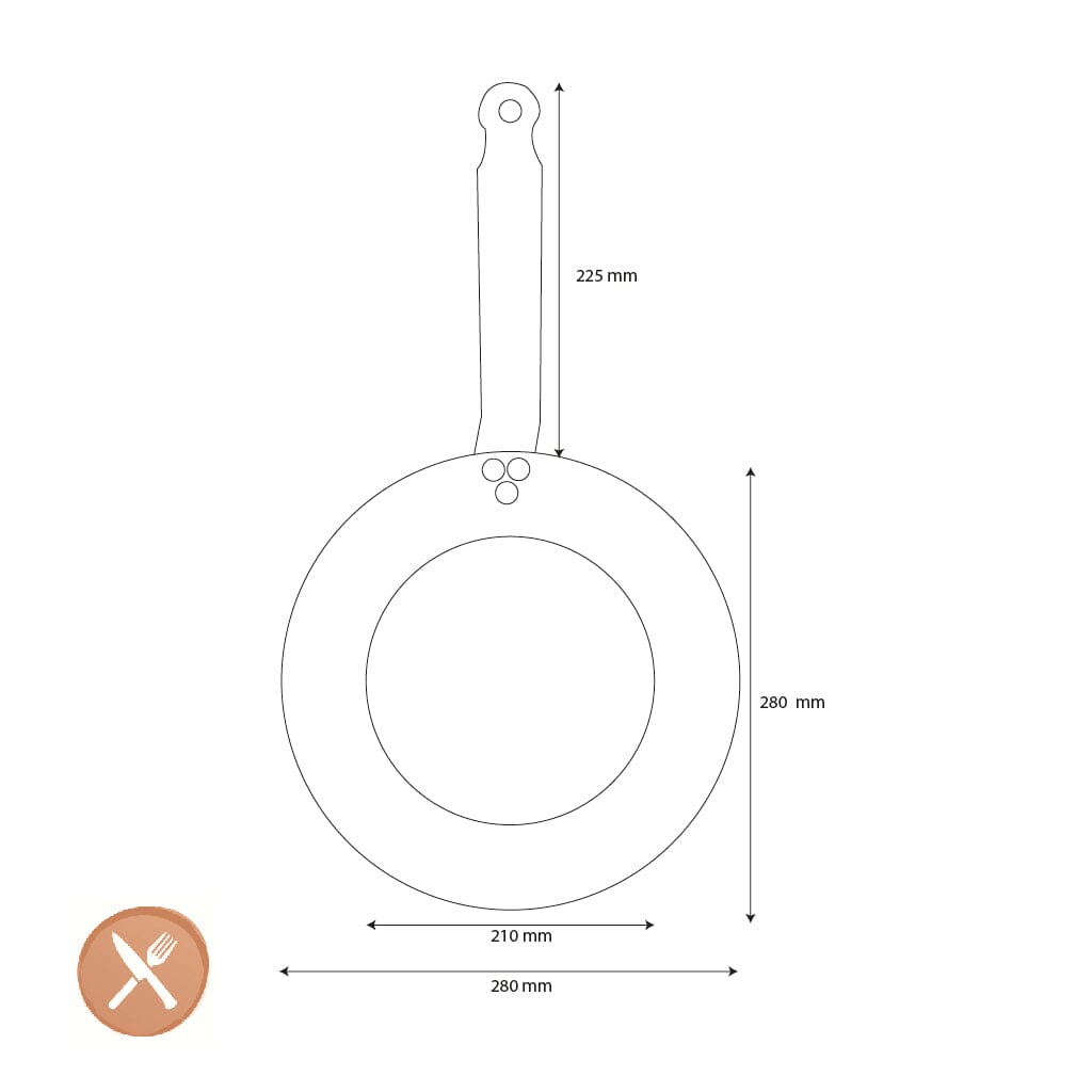 Poêle à frire minérale DeBuyer B 28 cm