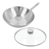 Demeyere - Apollo 7 - Wok 30 cm + couvercle en verre offert Demeyere Wok Pan