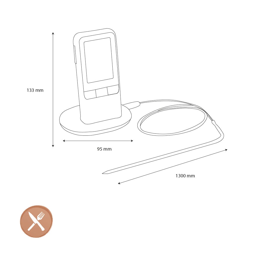 GEFU - Digitale draadloze braadthermometer Thermometer GEFU