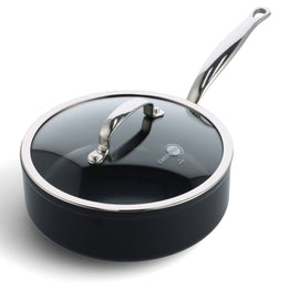 GreenPan - Barcelona Bratentopf mit keramischer Antihaftbeschichtung und Deckel 24 cm GreenPan - Barcelona Stoofpan met keramisiche antiaanbaklaag met deksel 24 cm Braadpan GreenPan