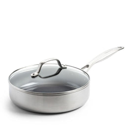 Green Pan - Genfer Schmortopf mit Keramik-Antihaftbeschichtung und Deckel, 24 cm GreenPan - Geneva Stoofpan met keramische antiaanbaklaag met deksel 24cm Hapjespan GreenPan