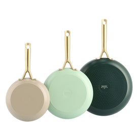 GreenPan - Natural 3-teiliges Pfannenset mit keramischer Antihaftbeschichtung 20/24/28 cm GreenPan - Natural 3-delige pannenset met keramische antiaanbaklaag 20/24/28 cm Pannenset GreenPan