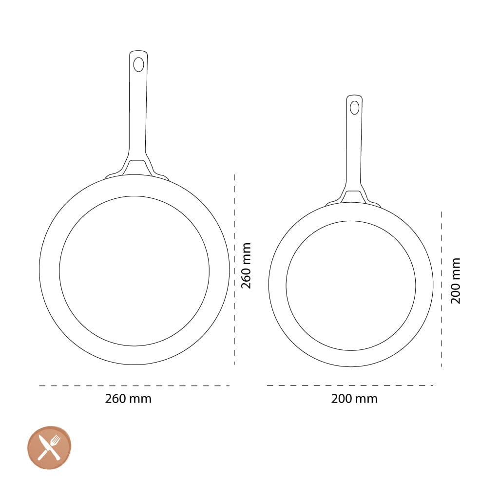 GreenPan - Padova Cream White 2-delige pannenset met keramische antiaanbaklaag 20/26 cm Pannenset GreenPan