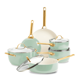 GreenPan - Padova Mintgrün 10-teiliges Pfannenset GreenPan - Padova Mint Green 10-delige Pannenset Pannenset GreenPan