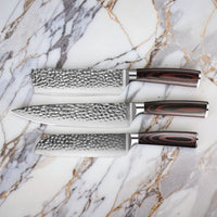 Hammered RVS Series - 3-delige messenset Messensets Shinrai Japan