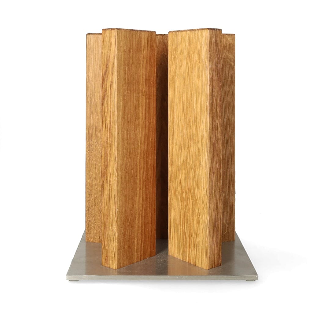 Kai Shun - ''Stonehenge'' Messenblok Roestvrij staal/Eiken Messenblok Kai Shun