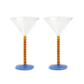&Klevering - Coupe Perle Bernstein 2er Set &Klevering - Coupe perle amber set van 2 Cocktail glazen &Klevering
