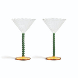 &Klevering - Coupe perlgrün 2er Set &Klevering - Coupe perle groen set van 2 Cocktail glazen &Klevering
