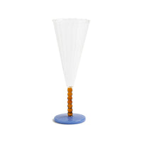&Klevering - Flute perle amber set van 2 Champagne glazen &Klevering