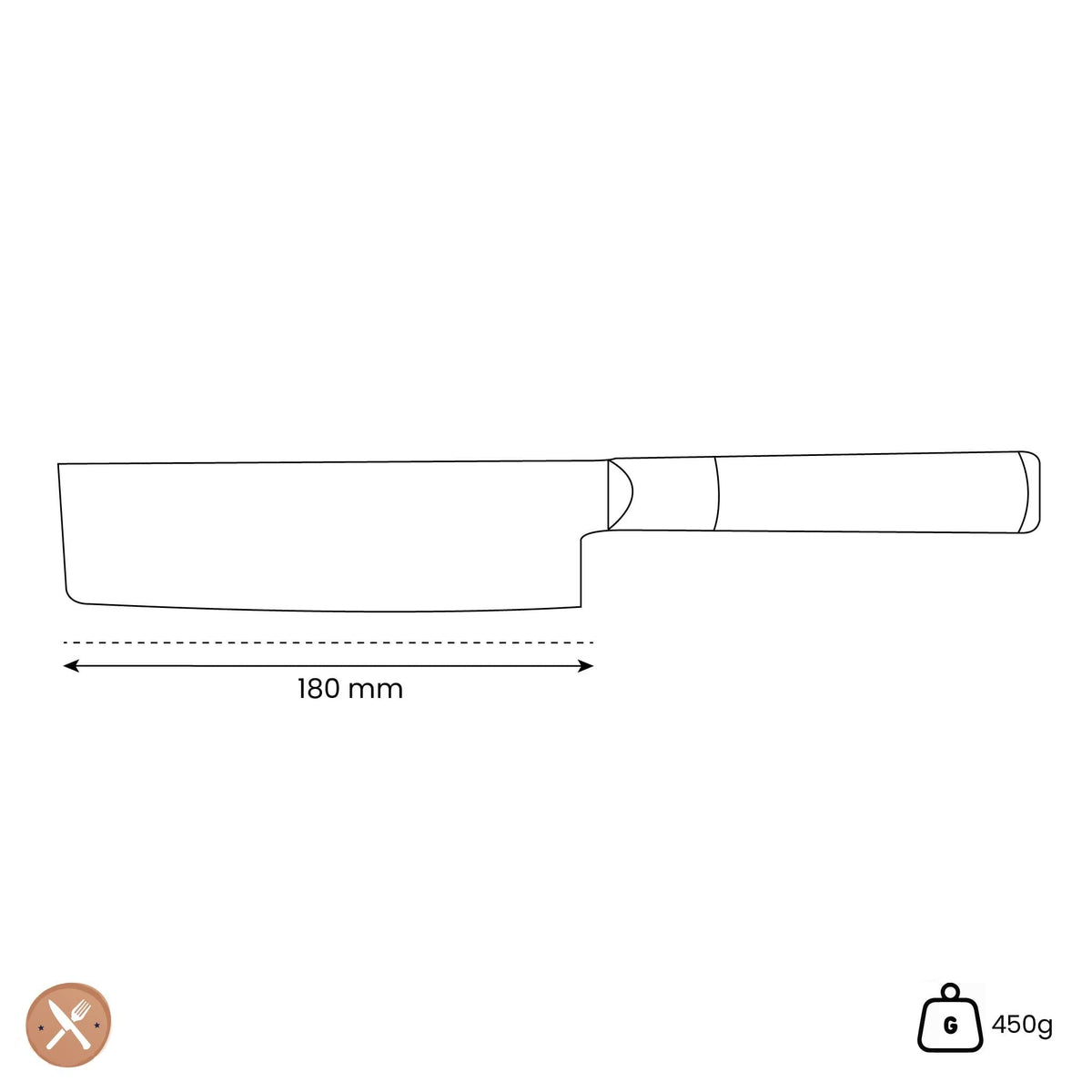 Kuro - Japanse Nakiri 18 cm Nakirimes Satake