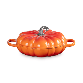 Le Creuset - Campagnard Kürbis Orange-Rot 28 cm Le Creuset - Campagnard Pompoen Oranjerood 28 cm Le Creuset