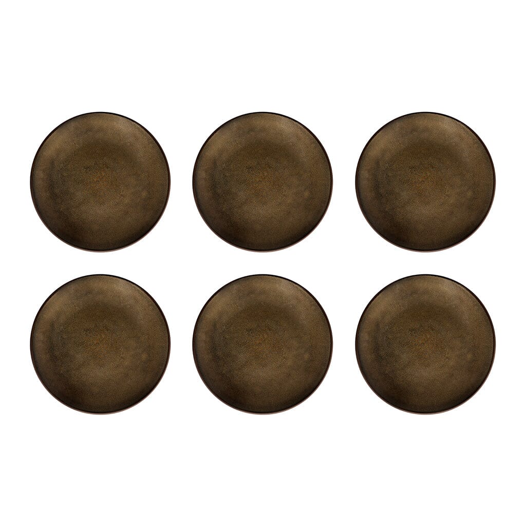 Medard de Noblat - Feeling Bronze Dessertbord 21 cm (set van 6) Dessertborden Medard de Noblat