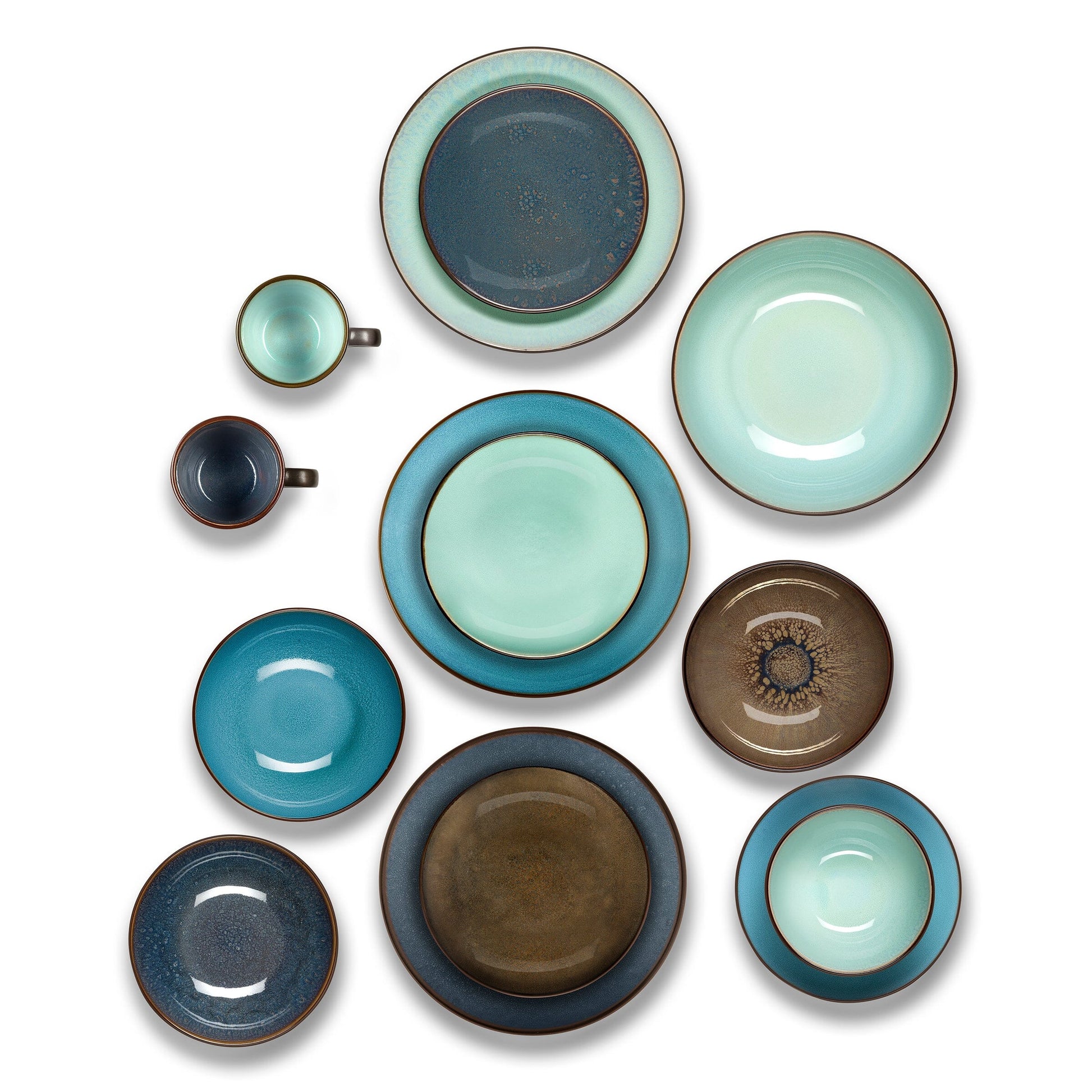 Medard de Noblat - Feeling Indigo - Gourmet plate 24.5 cm (set of 6) Gourmetbord Medard de Noblat
