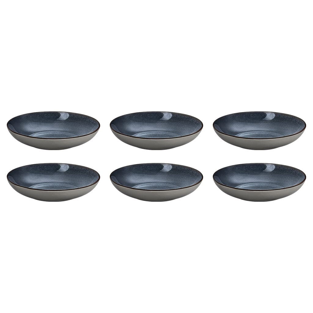 Medard de Noblat - Feeling Indigo - Gourmet plate 24.5 cm (set of 6) Gourmetbord Medard de Noblat