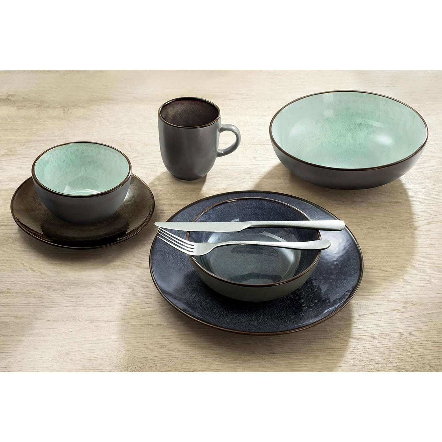 Medard de Noblat - Feeling Indigo - Gourmet plate 24.5 cm (set of 6) Gourmetbord Medard de Noblat