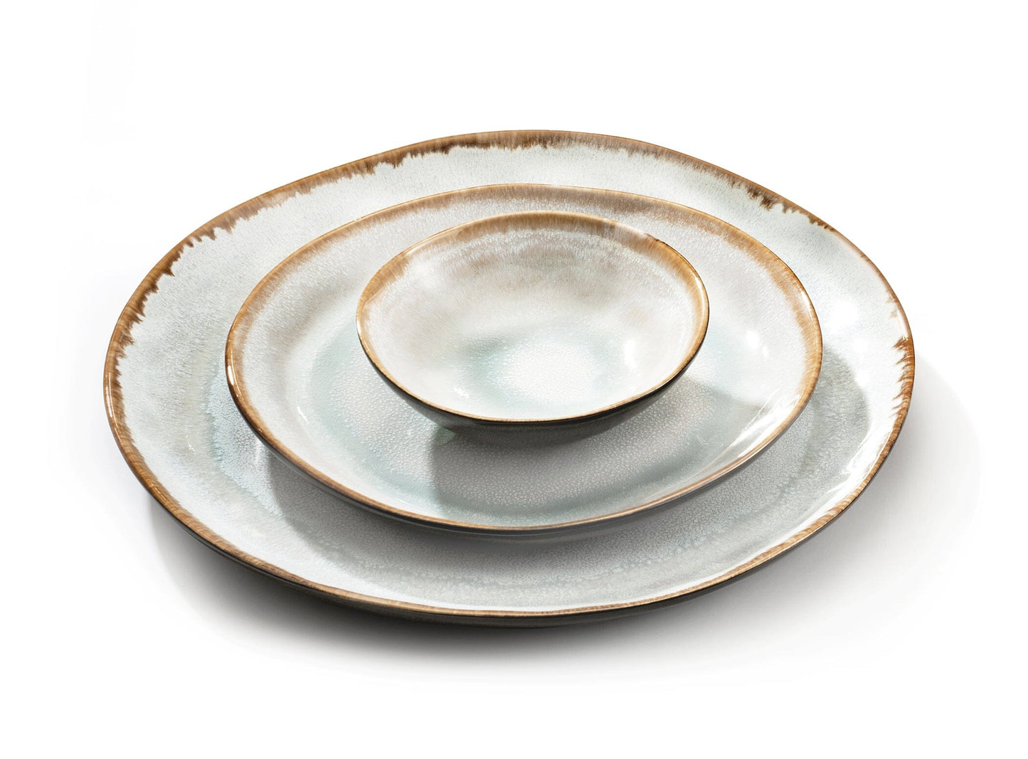 Medard de Noblat - Shadow Aqua Grote Serveerschaal 35.5 x 14 cm (set van 2) Serveerschaal Medard de Noblat