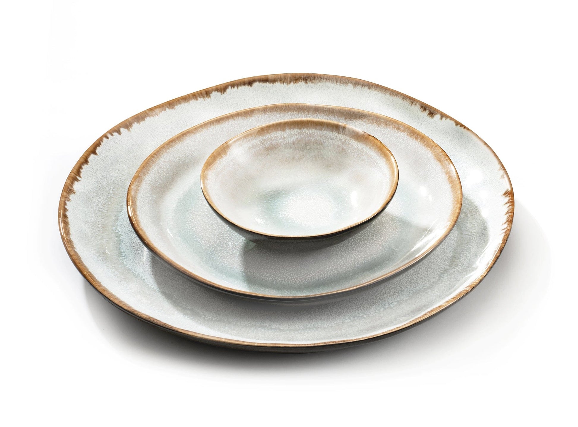 Medard de Noblat - Shadow Aqua Grote Serveerschaal 35.5 x 14 cm (set van 2) Serveerschaal Medard de Noblat
