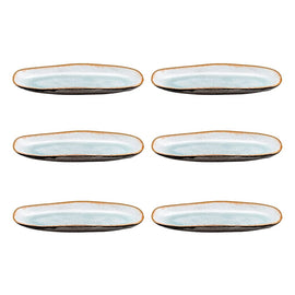 Medard de Noblat - Shadow Aqua Kleine Servierschüssel 23 x 11 cm (6er-Set) Medard de Noblat - Shadow Aqua Kleine Serveerschaal 23 x 11 cm (set van 6) Serveerschaal Medard de Noblat