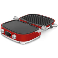 Smeg - Multifunktionsgrill | Rot | 50er Jahre | Kontaktgrill