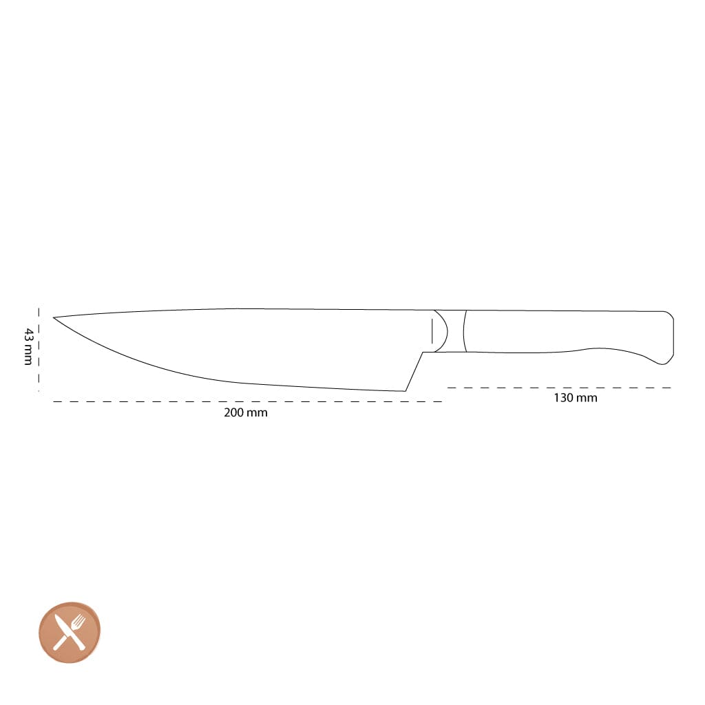 Opinel - Koksmes, Les Forgés 1890, gesmeed Opinel