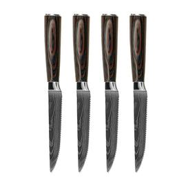 Shinrai Knives - Damascus Print 4 Steakmesser Shinrai Knives - Damascus Print 4 Steakmessen Steakmessen Shinrai Knives