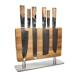 Shinrai Knives - Epoxy Onyx 6-teiliges Messerset + Messerblock-Matrize Shinrai Knives - Epoxy Onyx 6-delige Messenset + Messenblok Stans Messenset met blok Shinrai Knives