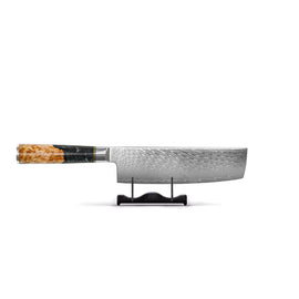 Shinrai Knives - Epoxy Onyx Damast Nakiri 18 cm Shinrai Knives - Epoxy Onyx Damascus Nakiri mes 18 cm Nakirimes Shinrai Knives