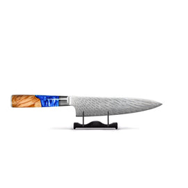 Shinrai Knives - Epoxy Sapphire - Damast Kochmesser 20 cm Shinrai Knives - Epoxy Sapphire 6-delige Damascus Messenset Messenset Shinrai Knives