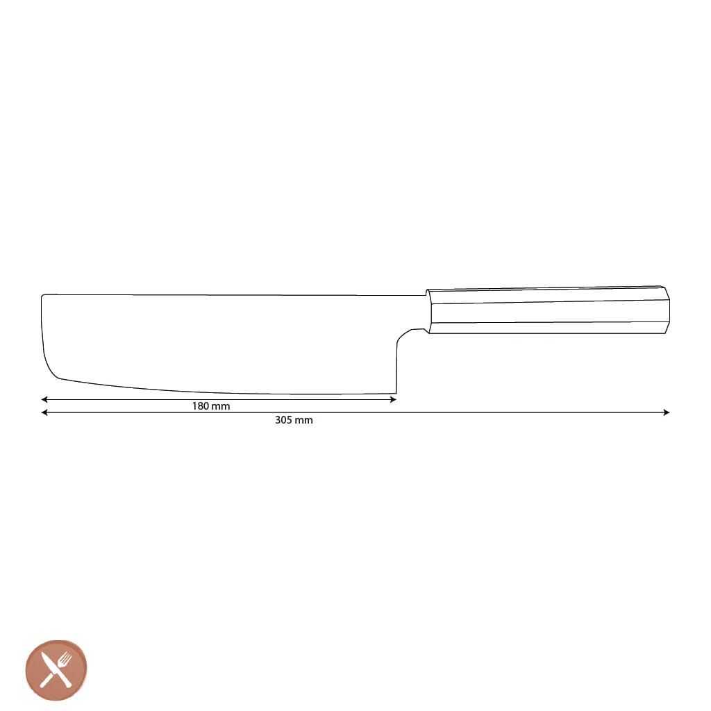Couteaux Shinrai - Couteau Nakiri Damas exclusif Kigami 18 cm Couteaux Shinrai Nakirimes