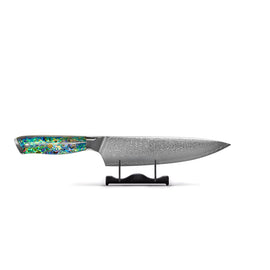 Shinrai Knives - Perlmutt Juwelen Damascus Kochmesser 20 cm Shinrai Knives - Parelmoer Jewels Damascus Koksmes 20 cm Koksmes Shinrai Knives