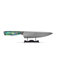 Shinrai Knives - Parelmoer Jewels Damascus Koksmes 20 cm Koksmes Shinrai Knives