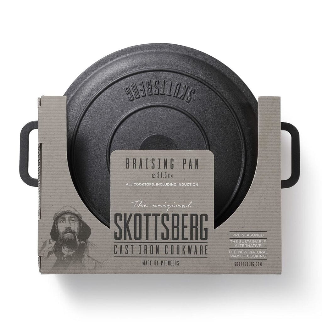 Skottsberg - Cast Iron Braadpan 31,5 cm rond met deksel Braadpan Skottsberg