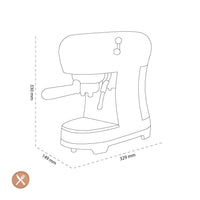 Smeg - Espressomachine | Zwart | Jaren 50 | Handmatige espressomachine Handmatige Espressomachine Smeg