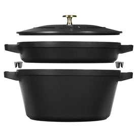 Staub - Stack 2-teiliges Set 24 cm - schwarz Staub - Stack 2-delige set 24 cm - zwart Staub