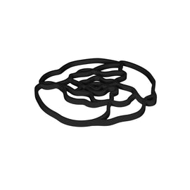 Tools2Cook - Silikon-Untersetzer Pfingstrose Schwarz Tools2Cook - Siliconen Onderzetter Peony Black Onderzetter Tools2Cook