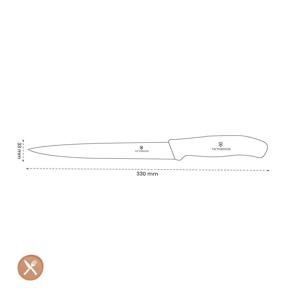 Victorinox - Fileermes Swiss Classic RVS/Zwart 20 cm Victorinox