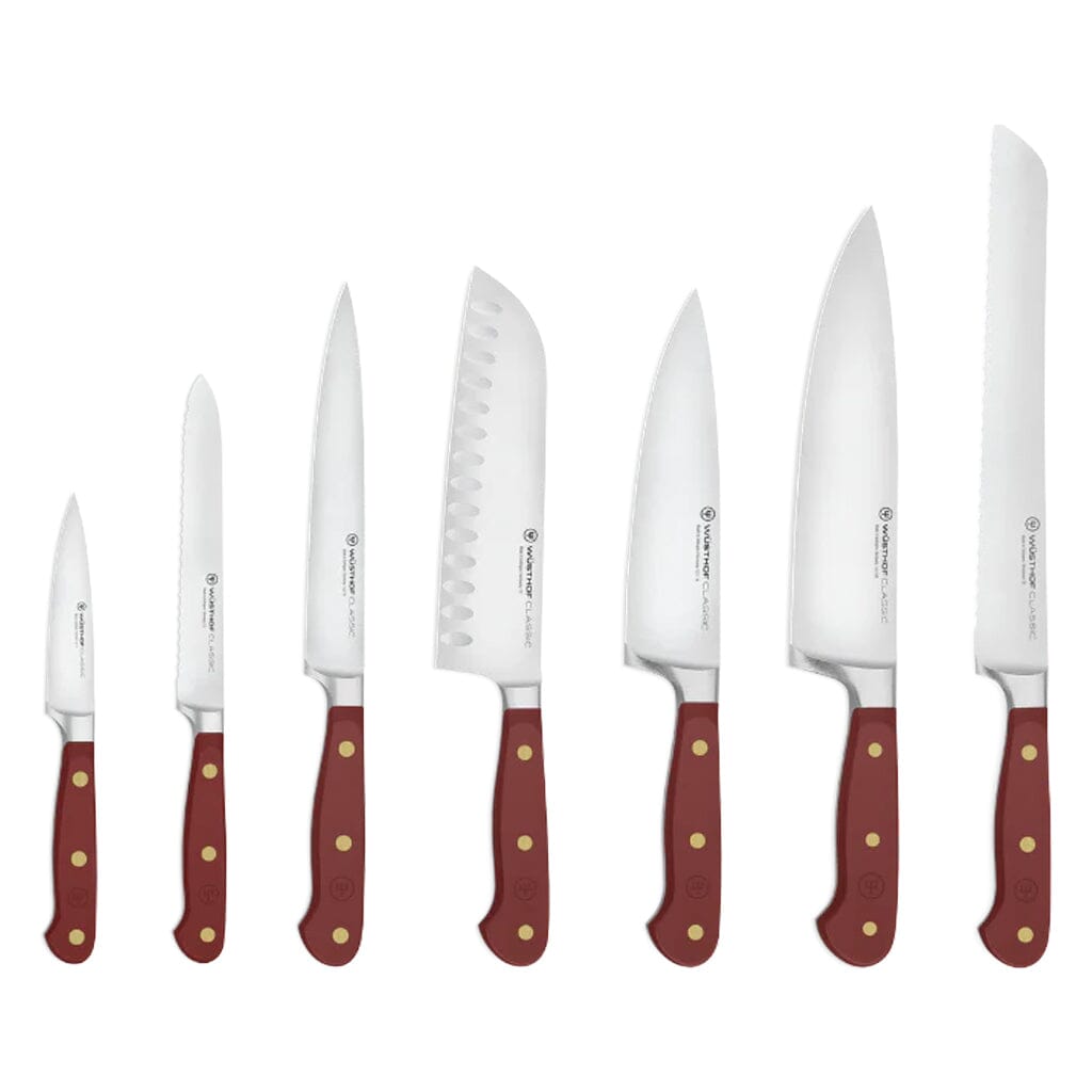 Wusthof - Classic Colour 7-delige messenset met blok Tasty Sumac Messenset met blok Wusthof