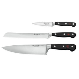 Wüsthof - Classic Messerset mit Brotmesser 3-teilig Wusthof - Classic Messenset met Broodmes 3-delig Messenset Wusthof