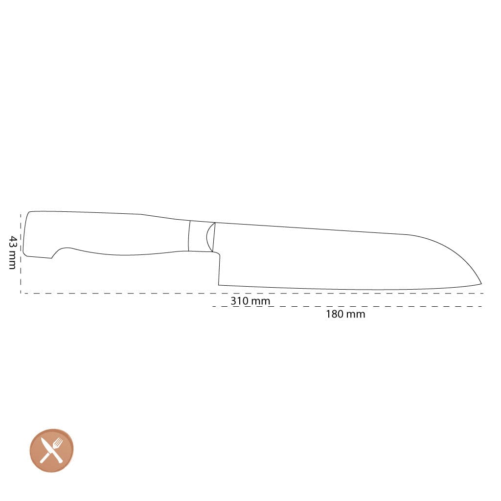 Zwilling - 4 Star Santoku-mes met kuiltjes 180 mm Zwilling