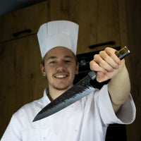 Ame - Japanse Koksmes Rain Pattern 21 cm Kitchen Knives Satake