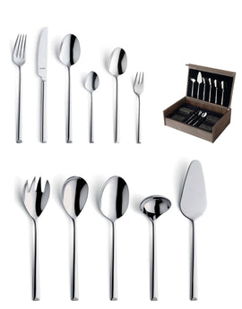Amefa - Metropole 78-teiliges Besteckset 12 Personen - Silber Amefa - Metropole 1170 78-pc Cutlery set in wooden canteen Bestekset Amefa