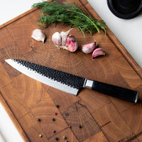 Hammered RVS Black - Koksmes 20 cm Shinrai Japan